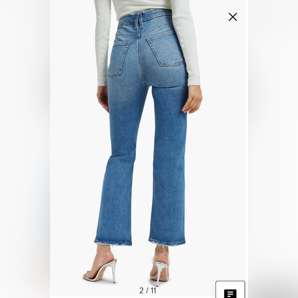 Good American Always Fits Good Classic Straight Jeans Sz 4/27 - Picture 2 of 5